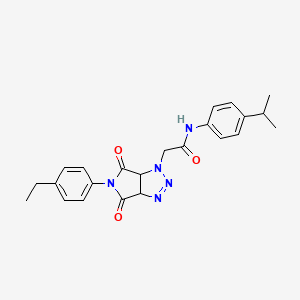 2-(5-(4-ethylphenyl)-4,6-dioxo-4,5,6,6a-tetrahydropyrrolo[3,4-d][1,2,3]triazol-1(3aH)-yl)-N-(4-isopropylphenyl)acetamide