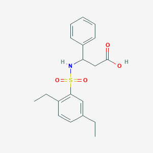 molecular formula C19H23NO4S B281171 N-[(2,5-diethylphenyl)sulfonyl]-3-phenyl-beta-alanine 