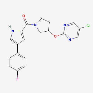(3-((5-chloropyrimidin-2-yl)oxy)pyrrolidin-1-yl)(4-(4-fluorophenyl)-1H-pyrrol-2-yl)methanone