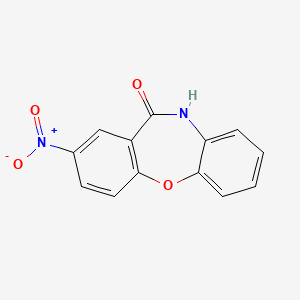 molecular formula C13H8N2O4 B2811714 2-Nitrodibenzo[b,f][1,4]oxazepin-11(10H)-one CAS No. 16398-16-6