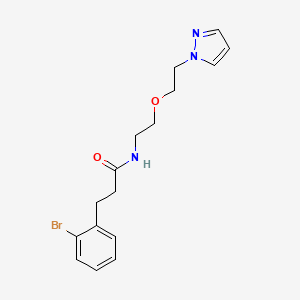 N-(2-(2-(1H-pyrazol-1-yl)ethoxy)ethyl)-3-(2-bromophenyl)propanamide