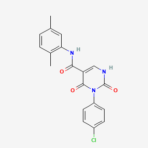 3-(4-chlorophenyl)-N-(2,5-dimethylphenyl)-2,4-dioxo-1,2,3,4-tetrahydropyrimidine-5-carboxamide