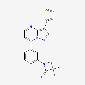 3,3-Dimethyl-1-(3-[3-(2-thienyl)pyrazolo[1,5-A]pyrimidin-7-YL]phenyl)-2-azetanone