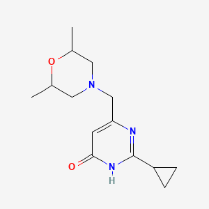 2-Cyclopropyl-6-[(2,6-dimethylmorpholino)methyl]-4-pyrimidinol