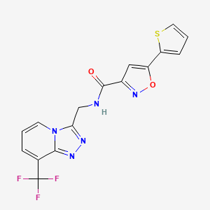5-(thiophen-2-yl)-N-((8-(trifluoromethyl)-[1,2,4]triazolo[4,3-a]pyridin-3-yl)methyl)isoxazole-3-carboxamide