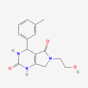 6-(2-hydroxyethyl)-4-(3-methylphenyl)-3,4,6,7-tetrahydro-1H-pyrrolo[3,4-d]pyrimidine-2,5-dione