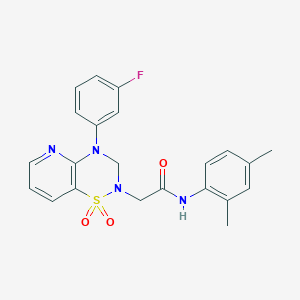 N-(2,4-dimethylphenyl)-2-(4-(3-fluorophenyl)-1,1-dioxido-3,4-dihydro-2H-pyrido[2,3-e][1,2,4]thiadiazin-2-yl)acetamide
