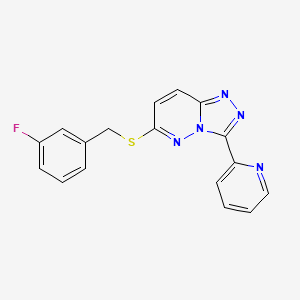 6-[(3-Fluorophenyl)methylsulfanyl]-3-pyridin-2-yl-[1,2,4]triazolo[4,3-b]pyridazine