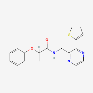 2-phenoxy-N-((3-(thiophen-2-yl)pyrazin-2-yl)methyl)propanamide