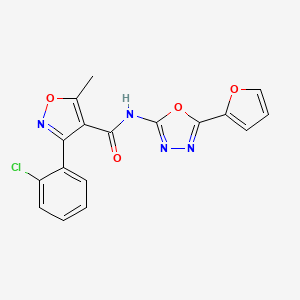 3-(2-chlorophenyl)-N-(5-(furan-2-yl)-1,3,4-oxadiazol-2-yl)-5-methylisoxazole-4-carboxamide