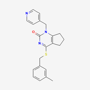 4-((3-methylbenzyl)thio)-1-(pyridin-4-ylmethyl)-6,7-dihydro-1H-cyclopenta[d]pyrimidin-2(5H)-one