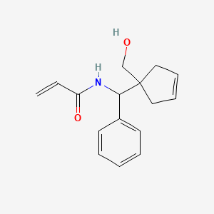N-[[1-(Hydroxymethyl)cyclopent-3-en-1-yl]-phenylmethyl]prop-2-enamide