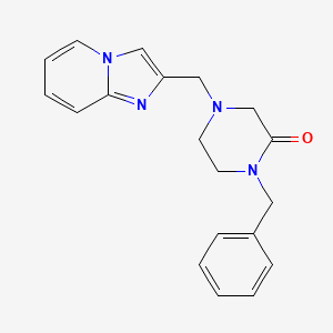 1-Benzyl-4-({imidazo[1,2-a]pyridin-2-yl}methyl)piperazin-2-one