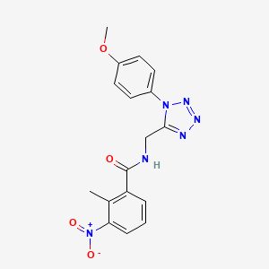N-((1-(4-methoxyphenyl)-1H-tetrazol-5-yl)methyl)-2-methyl-3-nitrobenzamide