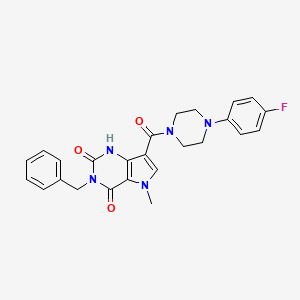3-benzyl-7-(4-(4-fluorophenyl)piperazine-1-carbonyl)-5-methyl-1H-pyrrolo[3,2-d]pyrimidine-2,4(3H,5H)-dione