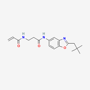 N-[2-(2,2-Dimethylpropyl)-1,3-benzoxazol-5-yl]-3-(prop-2-enoylamino)propanamide