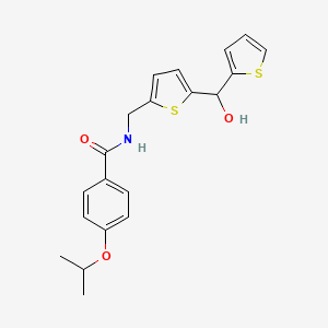 N-((5-(hydroxy(thiophen-2-yl)methyl)thiophen-2-yl)methyl)-4-isopropoxybenzamide