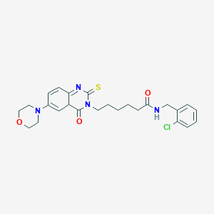 N-[(2-chlorophenyl)methyl]-6-[6-(morpholin-4-yl)-4-oxo-2-sulfanylidene-1,2,3,4-tetrahydroquinazolin-3-yl]hexanamide