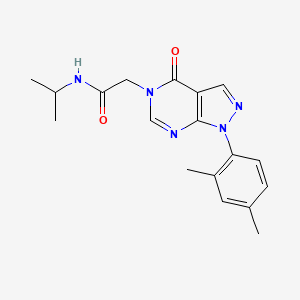 molecular formula C18H21N5O2 B2811785 2-[1-(2,4-dimethylphenyl)-4-oxopyrazolo[3,4-d]pyrimidin-5-yl]-N-propan-2-ylacetamide CAS No. 895004-27-0
