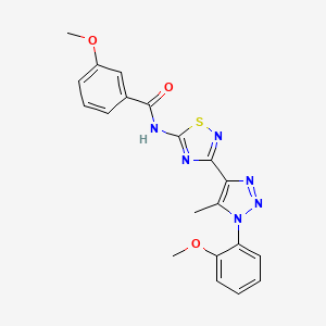 3-methoxy-N-{3-[1-(2-methoxyphenyl)-5-methyl-1H-1,2,3-triazol-4-yl]-1,2,4-thiadiazol-5-yl}benzamide
