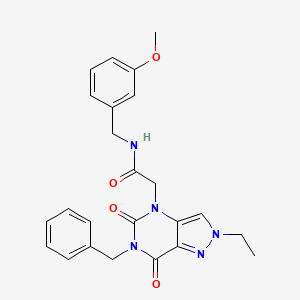 molecular formula C24H25N5O4 B2811810 N-(3-bromophenyl)-3-(2-phenoxypyrimidin-5-yl)benzamide CAS No. 951616-64-1