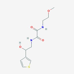 molecular formula C11H16N2O4S B2811818 N1-(2-hydroxy-2-(thiophen-3-yl)ethyl)-N2-(2-methoxyethyl)oxalamide CAS No. 1251706-22-5
