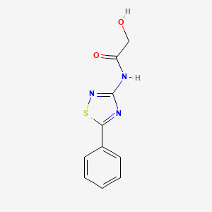 molecular formula C10H9N3O2S B2811825 2-羟基-N-(5-苯基-1,2,4-噻二唑-3-基)乙酰胺 CAS No. 2031260-99-6