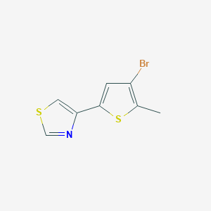molecular formula C8H6BrNS2 B2811831 4-(4-Bromo-5-methyl-2-thienyl)-1,3-thiazole CAS No. 881040-57-9