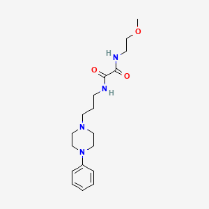 molecular formula C18H28N4O3 B2811834 N1-(2-methoxyethyl)-N2-(3-(4-phenylpiperazin-1-yl)propyl)oxalamide CAS No. 1049508-50-0