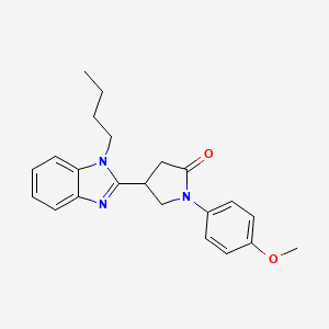 molecular formula C22H25N3O2 B2811838 4-(1-butyl-1H-1,3-benzodiazol-2-yl)-1-(4-methoxyphenyl)pyrrolidin-2-one CAS No. 578701-51-6