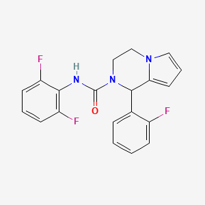 molecular formula C20H16F3N3O B2811843 N-(2,6-difluorophenyl)-1-(2-fluorophenyl)-1H,2H,3H,4H-pyrrolo[1,2-a]pyrazine-2-carboxamide CAS No. 900012-39-7