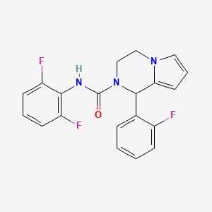 molecular formula C20H16F3N3O B2811843 N-(2,6-difluorophenyl)-1-(2-fluorophenyl)-3,4-dihydropyrrolo[1,2-a]pyrazine-2(1H)-carboxamide CAS No. 900012-39-7