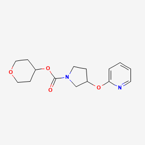 molecular formula C15H20N2O4 B2811847 oxan-4-yl 3-(pyridin-2-yloxy)pyrrolidine-1-carboxylate CAS No. 1903439-85-9