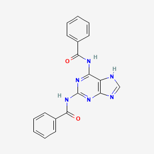 molecular formula C19H14N6O2 B2811854 Purine, 2,6-bis(benzamido)- CAS No. 51173-57-0