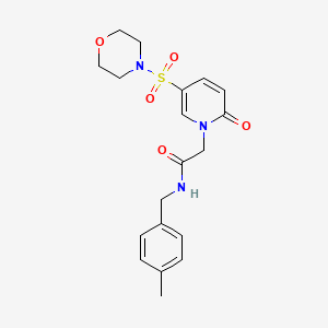 molecular formula C19H23N3O5S B2811855 N-[(4-methylphenyl)methyl]-2-[5-(morpholine-4-sulfonyl)-2-oxo-1,2-dihydropyridin-1-yl]acetamide CAS No. 1251620-52-6
