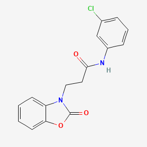 molecular formula C16H13ClN2O3 B2811879 N-(3-chlorophenyl)-3-(2-oxo-1,3-benzoxazol-3-yl)propanamide CAS No. 827012-41-9