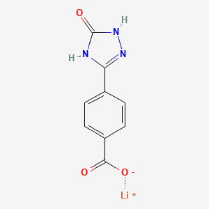molecular formula C9H6LiN3O3 B2811888 lithium 4-(5-oxo-4,5-dihydro-1H-1,2,4-triazol-3-yl)benzoate CAS No. 2126161-99-5