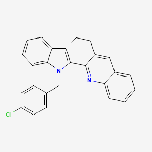 molecular formula C26H19ClN2 B2811890 13-(4-chlorobenzyl)-6,13-dihydro-5H-indolo[3,2-c]acridine CAS No. 860612-57-3
