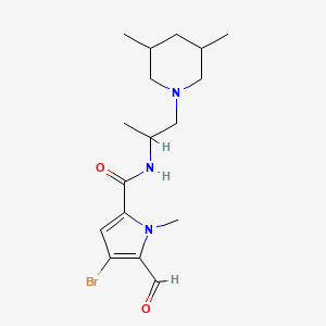 4-Bromo-N-[1-(3,5-dimethylpiperidin-1-YL)propan-2-YL]-5-formyl-1-methylpyrrole-2-carboxamide