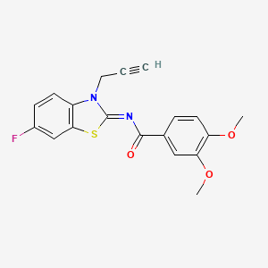 molecular formula C19H15FN2O3S B2811897 (Z)-N-(6-fluoro-3-(prop-2-yn-1-yl)benzo[d]thiazol-2(3H)-ylidene)-3,4-dimethoxybenzamide CAS No. 941977-00-0