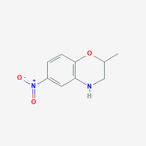 molecular formula C9H10N2O3 B2811899 2-methyl-6-nitro-3,4-dihydro-2H-1,4-benzoxazine CAS No. 174567-34-1