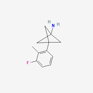 molecular formula C12H14FN B2811901 3-(3-Fluoro-2-methylphenyl)bicyclo[1.1.1]pentan-1-amine CAS No. 2287344-56-1