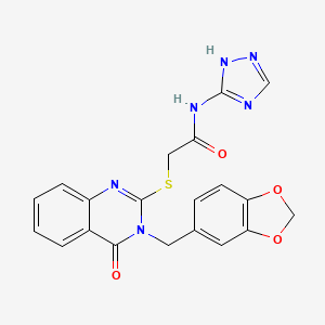 molecular formula C20H16N6O4S B2811908 1-(4-Fluorophenyl)-4-{5-[3-(4-methoxyphenyl)-1,2,4-oxadiazol-5-yl]pyridin-2-yl}piperazine CAS No. 1115905-81-1