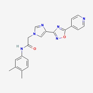 B2811961 N-(3,4-dimethylphenyl)-2-[4-(5-pyridin-4-yl-1,2,4-oxadiazol-3-yl)-1H-imidazol-1-yl]acetamide CAS No. 1251670-82-2