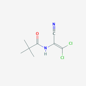 molecular formula C8H10Cl2N2O B2811976 N-(2,2-dichloro-1-cyanoeth-1-en-1-yl)-2,2-dimethylpropanamide CAS No. 301158-77-0