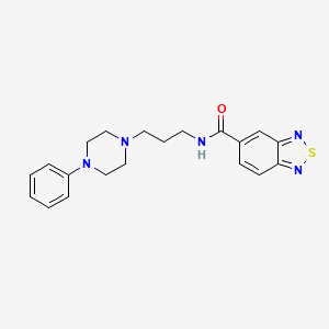 molecular formula C20H23N5OS B2811985 N-(3-(4-phenylpiperazin-1-yl)propyl)benzo[c][1,2,5]thiadiazole-5-carboxamide CAS No. 1211262-96-2