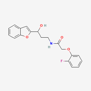 N-(3-(benzofuran-2-yl)-3-hydroxypropyl)-2-(2-fluorophenoxy)acetamide