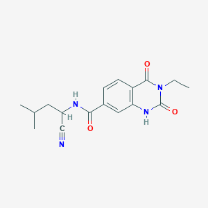 N-(1-cyano-3-methylbutyl)-3-ethyl-2,4-dioxo-1,2,3,4-tetrahydroquinazoline-7-carboxamide