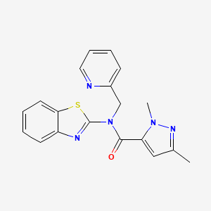 N-(benzo[d]thiazol-2-yl)-1,3-dimethyl-N-(pyridin-2-ylmethyl)-1H-pyrazole-5-carboxamide