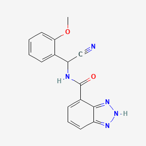 molecular formula C16H13N5O2 B2812041 N-[cyano(2-methoxyphenyl)methyl]-1H-1,2,3-benzotriazole-7-carboxamide CAS No. 1808791-59-4